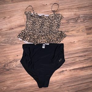 Rad Swim 2 piece leopard swimsuit